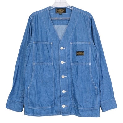 NEIGHBORHOOD ネイバーフッド 17SS WILBURYS/C-SHIRT.LS 171ARNH-SHM04 ウィルベリーズ シャツ ロングスリーブ インディゴ ノーカラー 長袖 サイズM