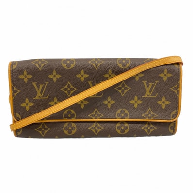 ★最終価格★SALE【6cd5313】ルイヴィトン ショルダーバッグ モノグラム ポシェットツインGM M51852 ブラウン【中古】レディース