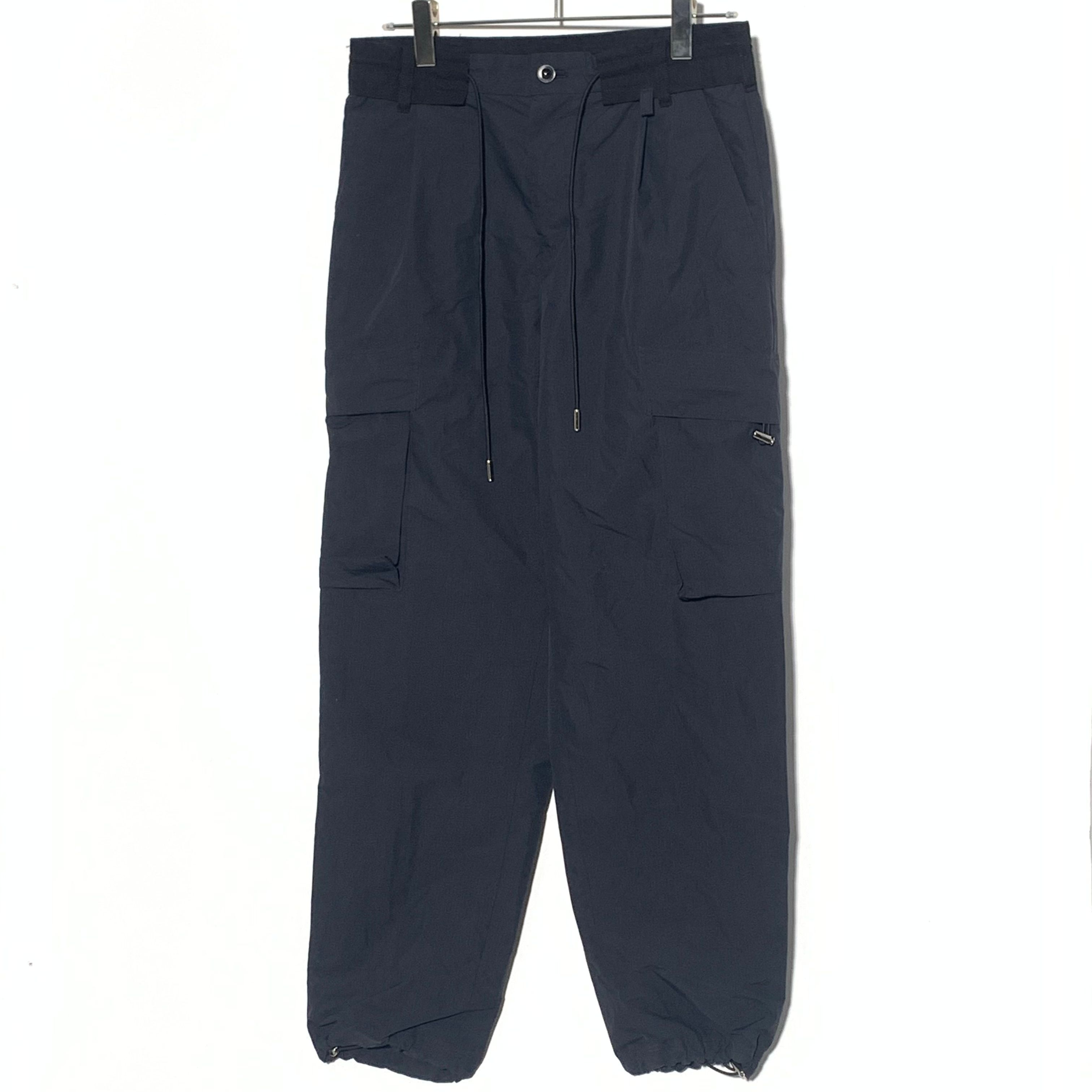 sacai Rip Stop Mix Pants "Black" (22SS) 22-02743M
