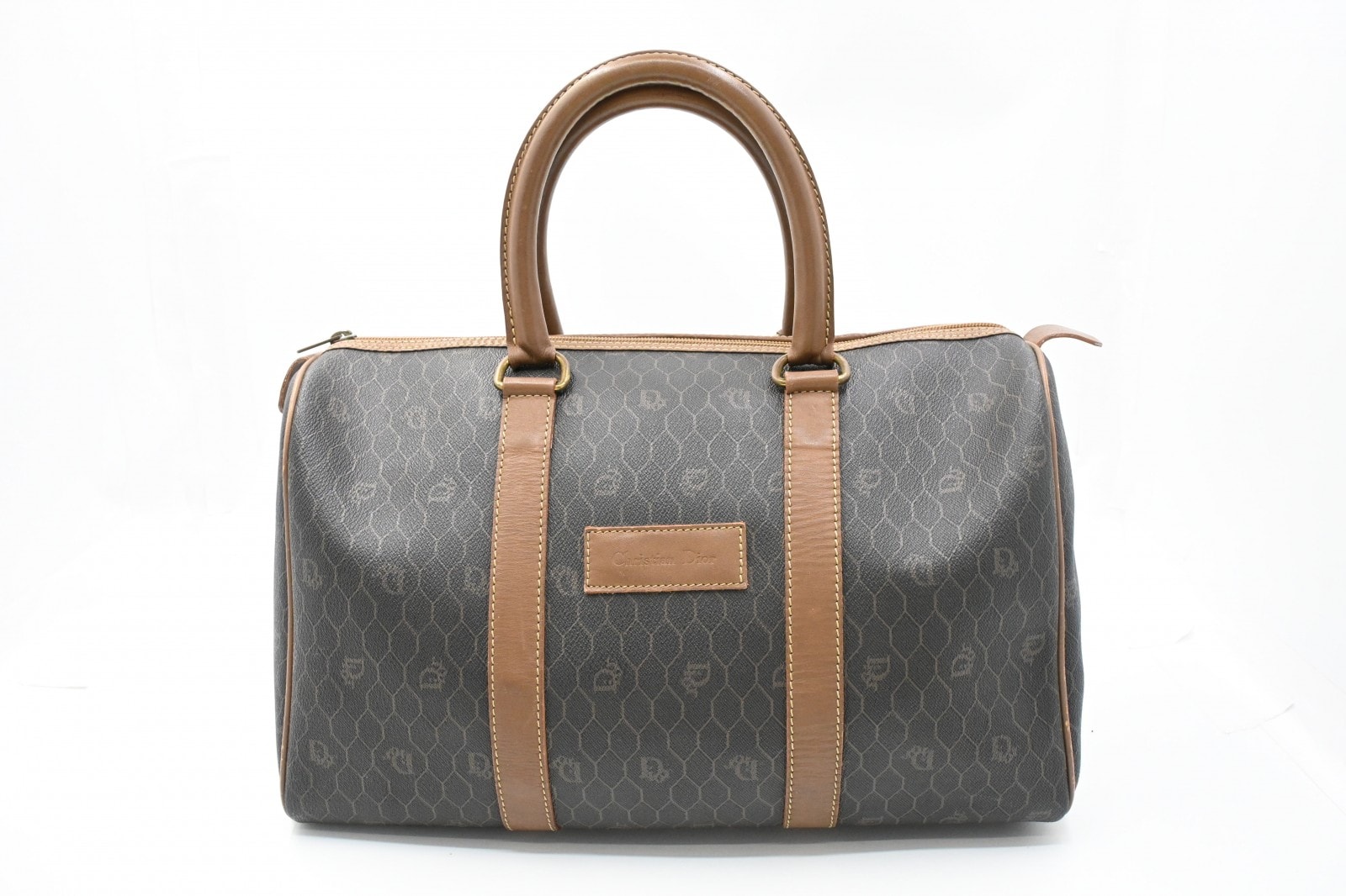 ディオール ヴィンテージ ハニカム ボストンバッグ PVC 