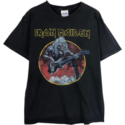 古着 00年代 ヘインズ Hanes HEAVYWEIGHT IRON MAIDEN アイアンメイデン バンドTシャツ バンT メンズL相当/eaa636484