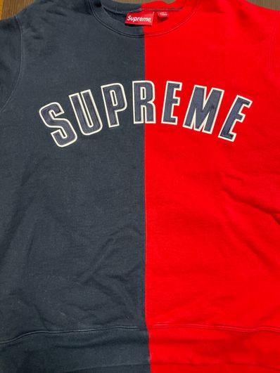 Supreme Split Crewneck Sweatshirt "Navy"