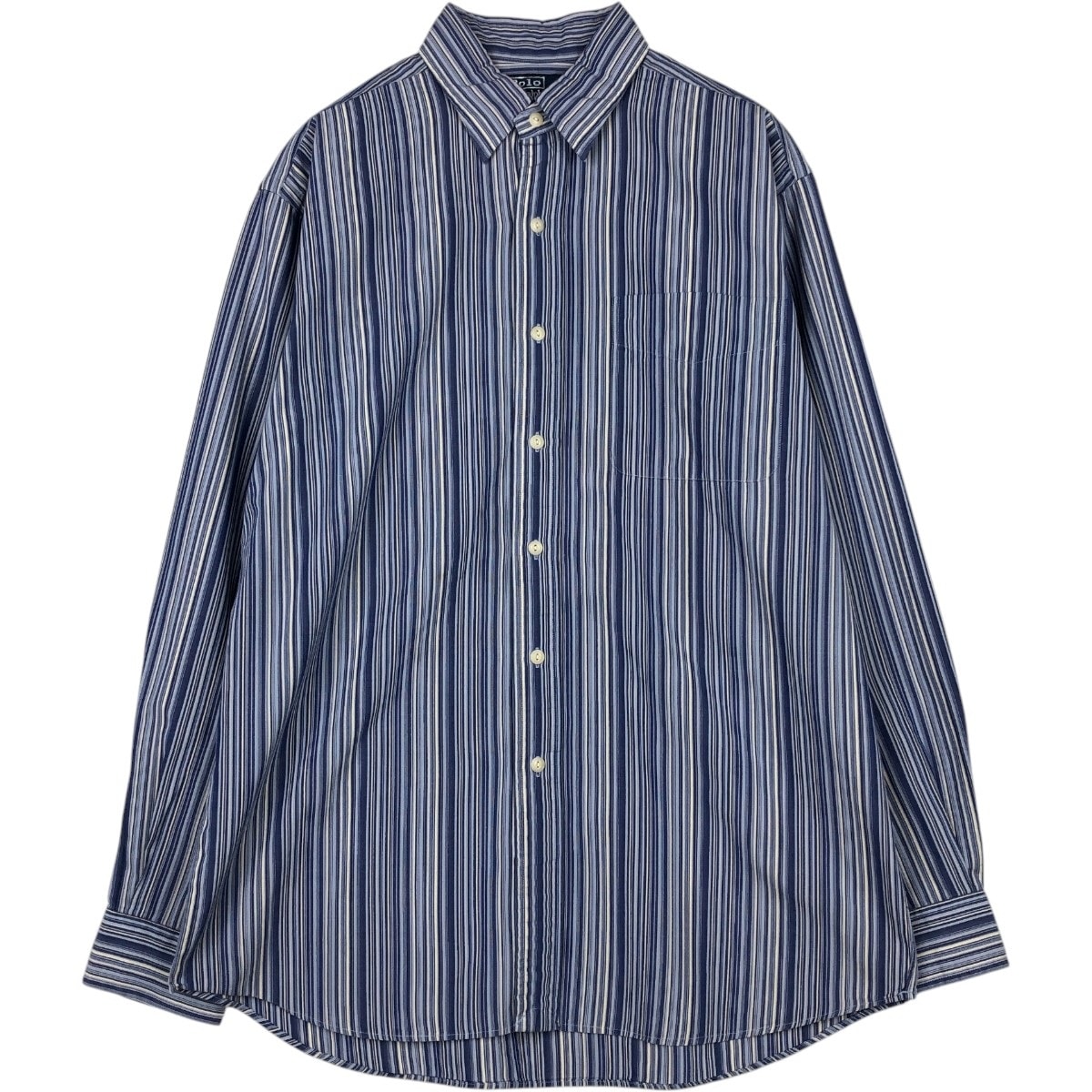古着 ラルフローレン Ralph Lauren POLO by Ralph Lauren JEROME 長袖 ストライプシャツ メンズM相当/eaa677922