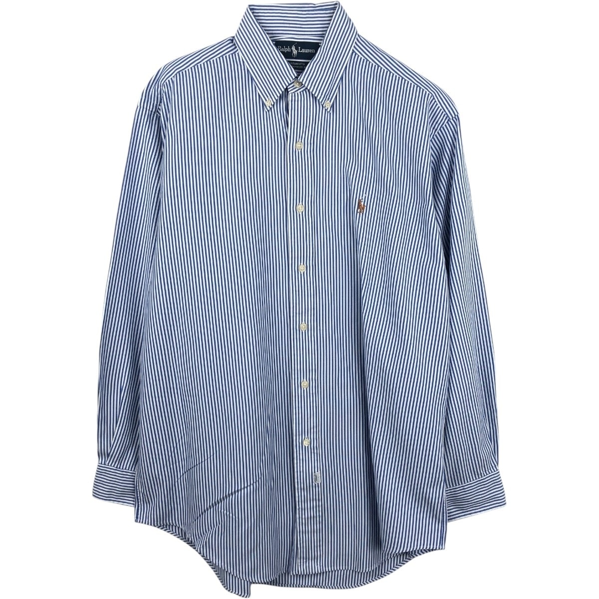 古着 ラルフローレン Ralph Lauren YARMOUTH 長袖 ボタンダウンストライプシャツ メンズM相当/eaa661291