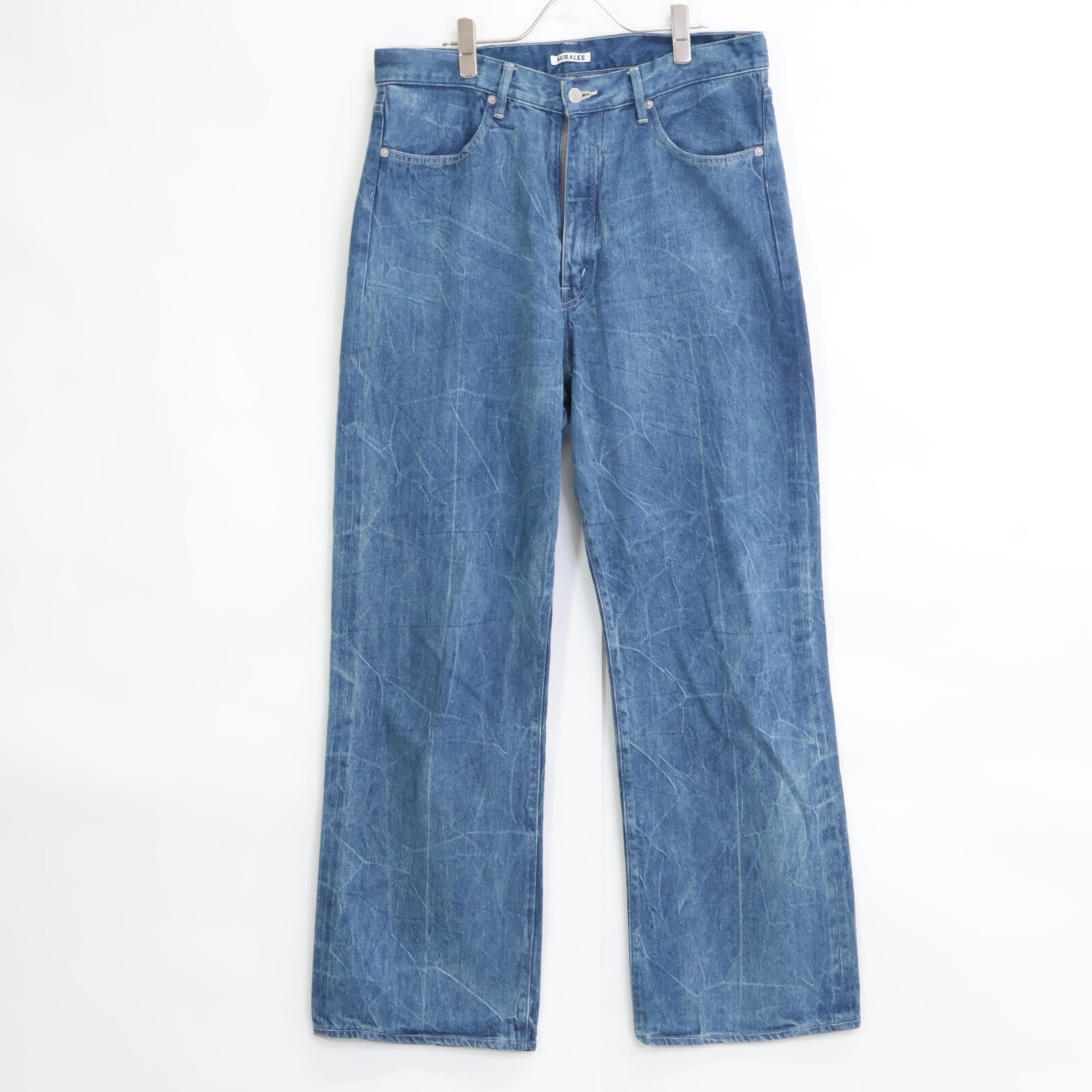オーラリー Selvedge Faded Light Denim 5