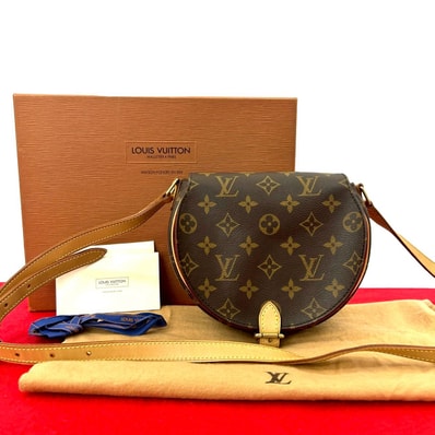 LOUIS VUITTON ルイヴィトン タンブラン モノグラム レザー PVC ショルダーバッグ ブラウン
41100
