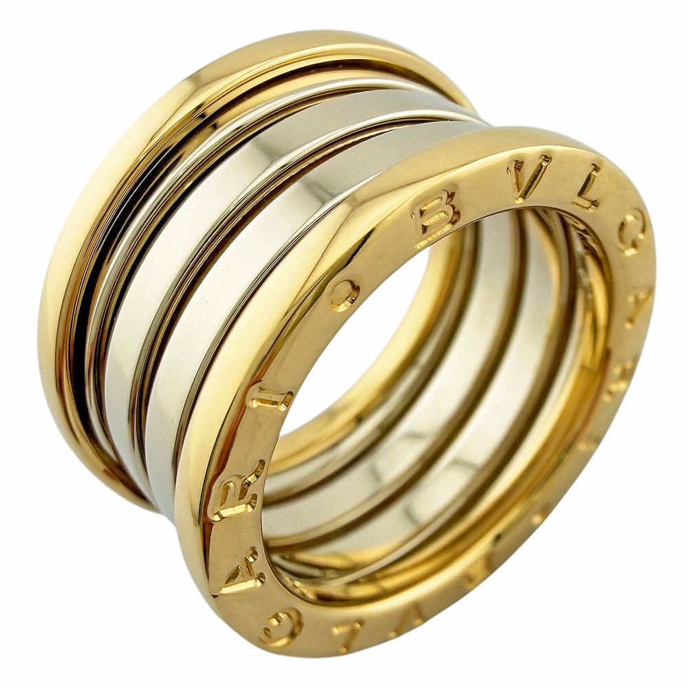 ブルガリ ビーゼロワン 4バンド リング 指輪 11.0号 18金 K18イエローゴールド レディース BVLGARI  中古