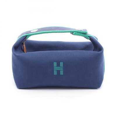 エルメス HERMES ブリッドアブラックPM ハンドバッグ バッグ キャンバス レディース ブルー系 / グリーン系 103222M 【中古】