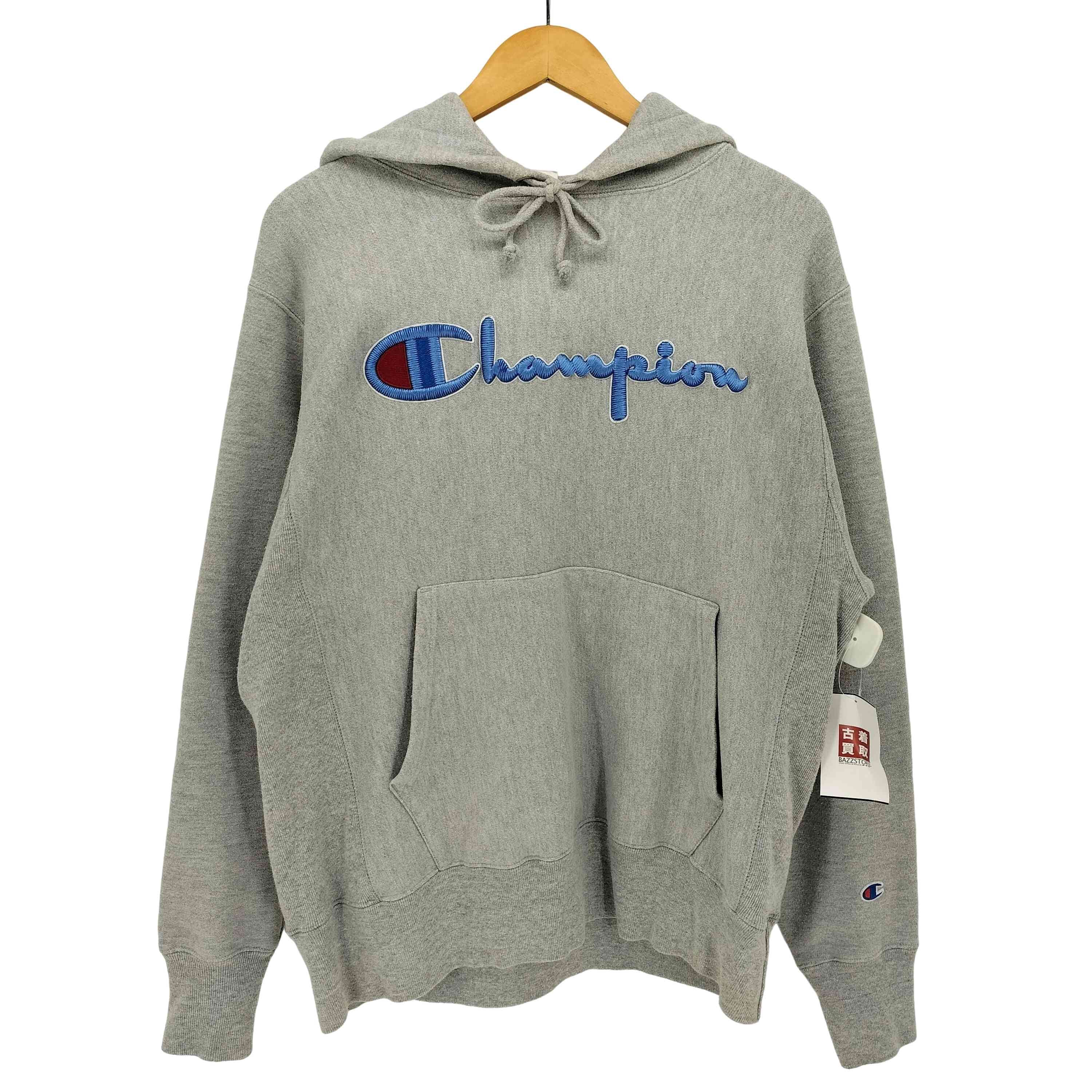 青単色タグ 復刻 REVERSE WEAVE リバースウィーブ ビッグロゴ 刺繍 プルオーバー パーカー【1142436405833】