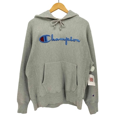 青単色タグ 復刻 REVERSE WEAVE リバースウィーブ ビッグロゴ 刺繍 プルオーバー パーカー【1142436405833】