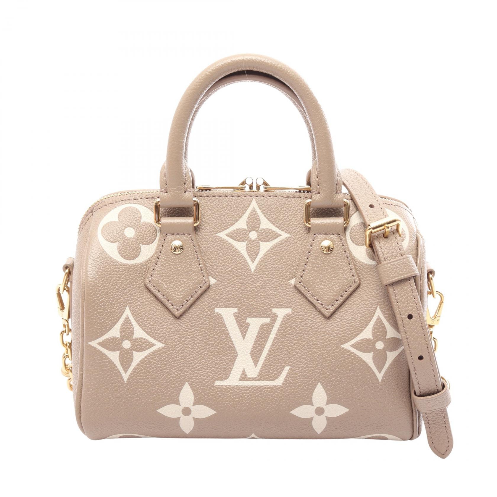 ルイ・ヴィトン LOUIS VUITTON スピーディバンドリエール20 2WAY ハンドバッグ バッグ レザー モノグラム・アンプラント トゥルトレールクレーム レディース ベージュ系 M46575 【中古】