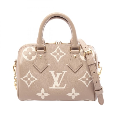 ルイ・ヴィトン LOUIS VUITTON スピーディバンドリエール20 2WAY ハンドバッグ バッグ レザー モノグラム・アンプラント トゥルトレールクレーム レディース ベージュ系 M46575 【中古】