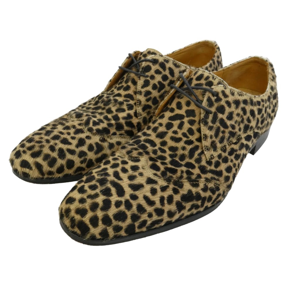 HYSTERIC GLAMOUR ヒステリックグラマー ハラコ レオパード柄 ダービーシューズ マルチカラー系 26【中古】