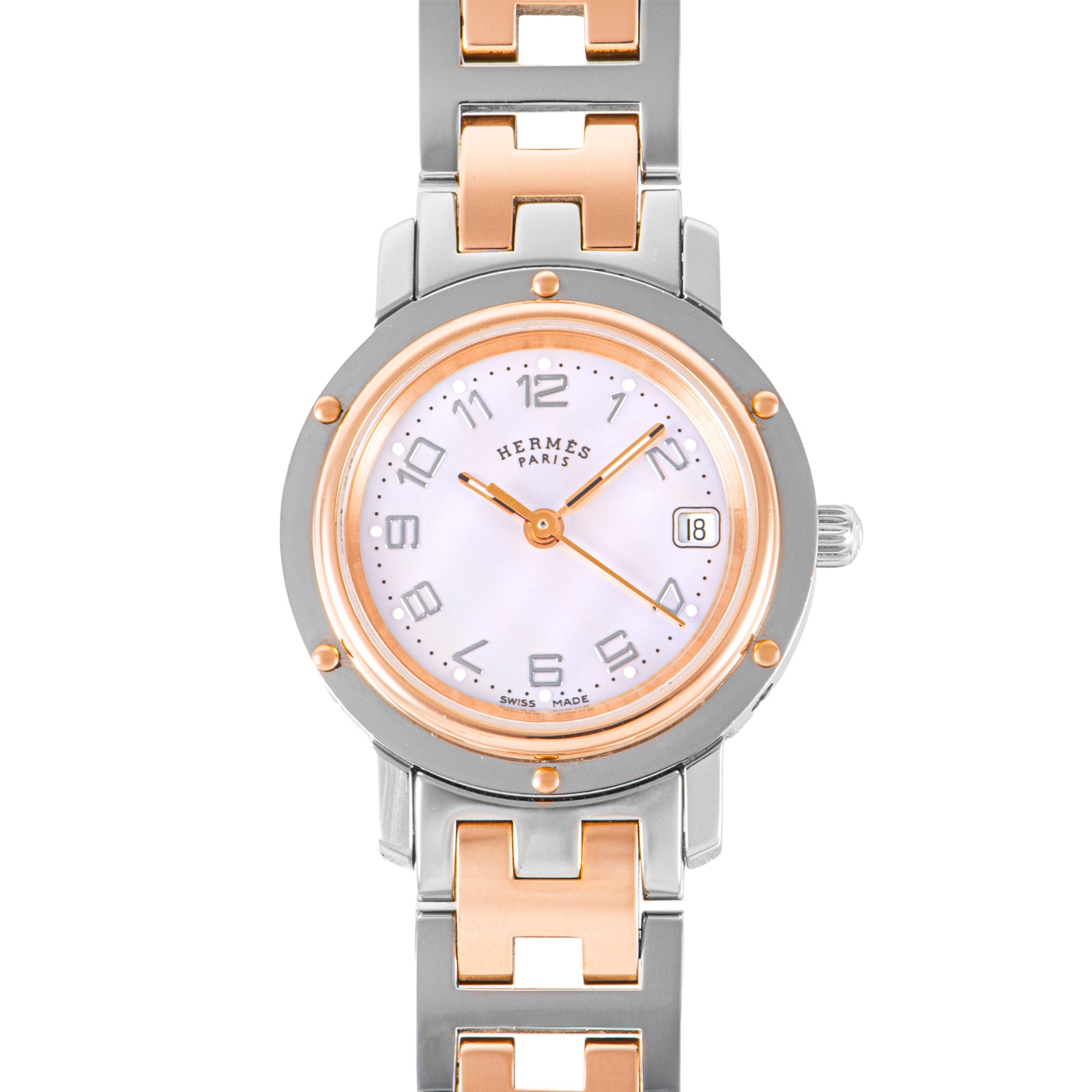 HERMES エルメス クリッパーナクレ CL4.221 ステンレススチール PGP【中古】