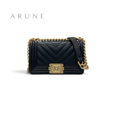 シャネル CHANEL ボーイシャネル20 バッグ ショルダーバッグ ブラック ゴールド ココマーク スモール Vステッチ