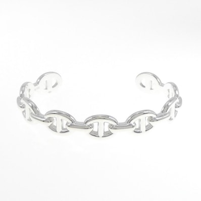 Hermes Chaine D'ancre Enchainee Bracelet Bangle "Silver"