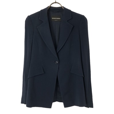 Emporio Armani エンポリオアルマーニ イタリア製 長袖 テーラードジャケット 36 ネイビー