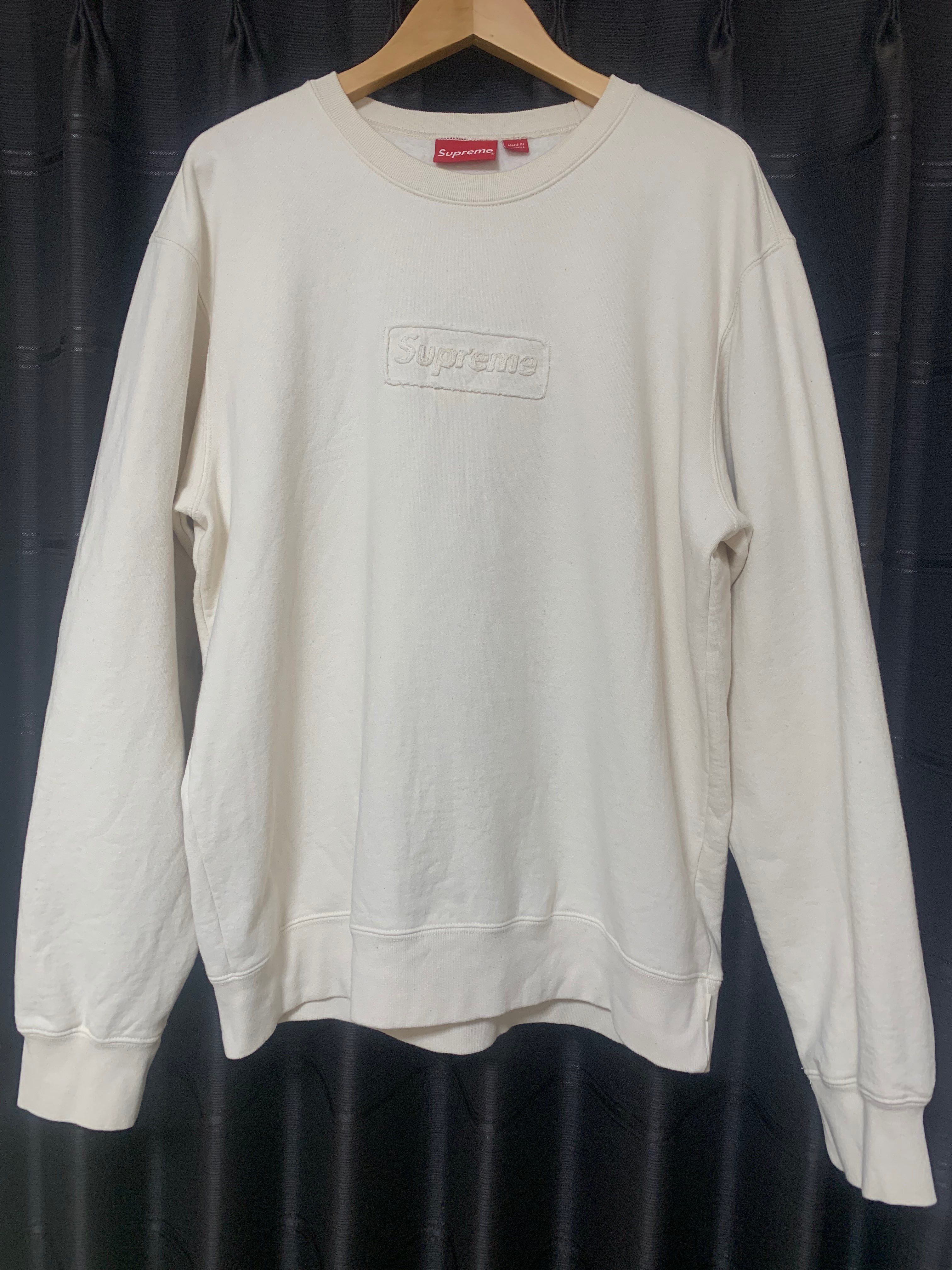 Supreme Cutout Logo Crewneck "Natural"
