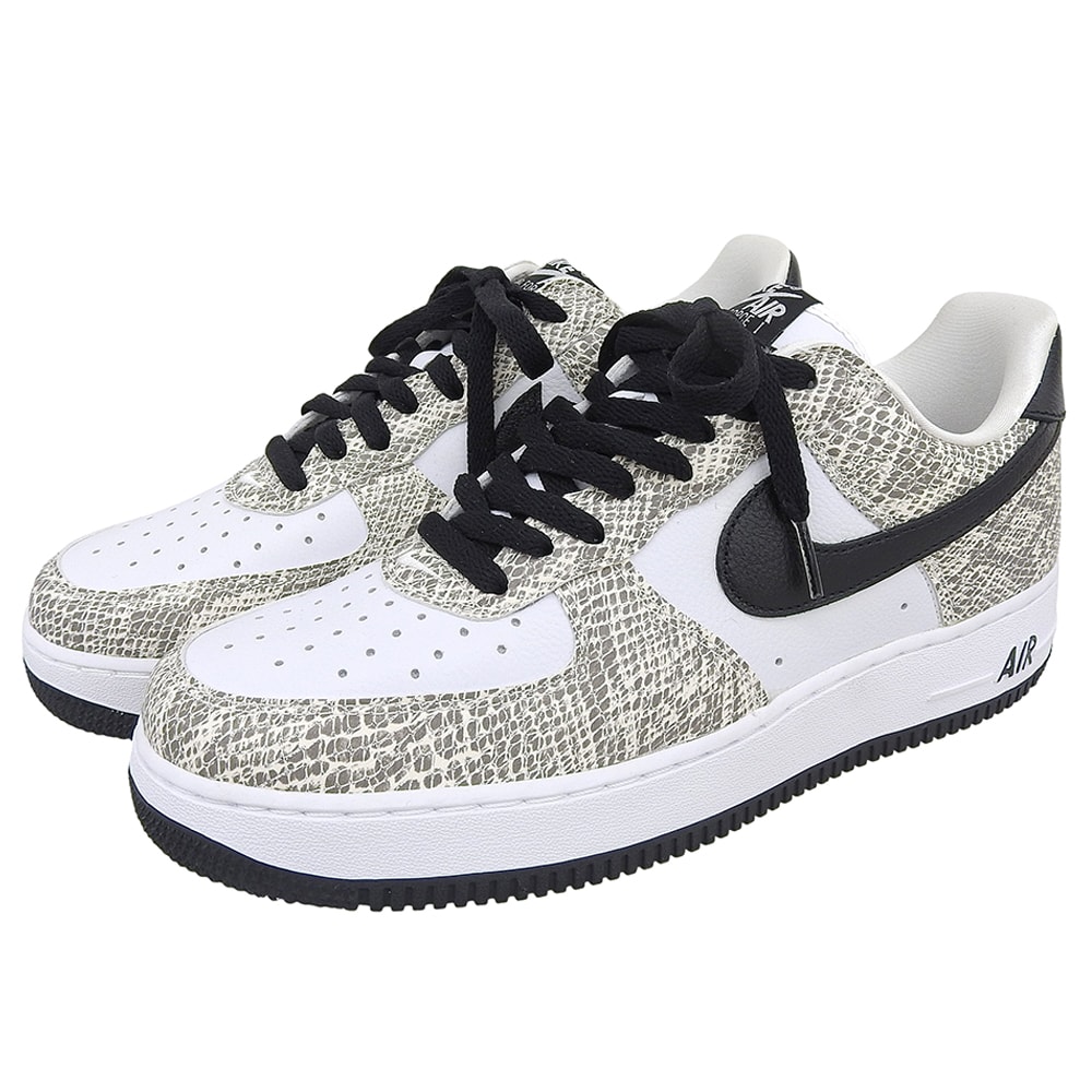 ナイキ 新品同様 白蛇 エアフォース1 レトロ シューズ メンズ ホワイト×ブラック 9 845053-140 9(US)