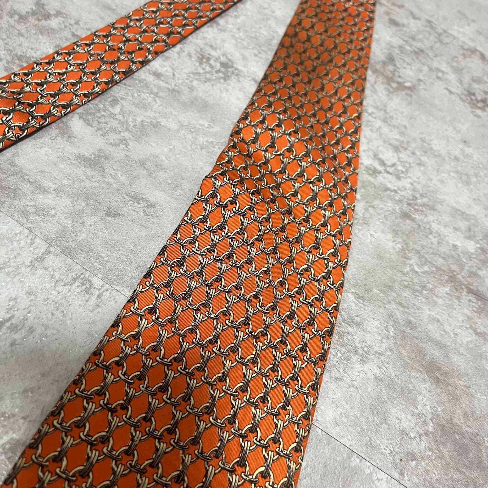 C (やや傷や汚れあり)】【HERMES】エルメス ネクタイ チェーン 鎖