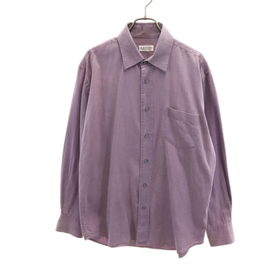 LANVIN ランバン 日本製 長袖 シャツ L パープル系