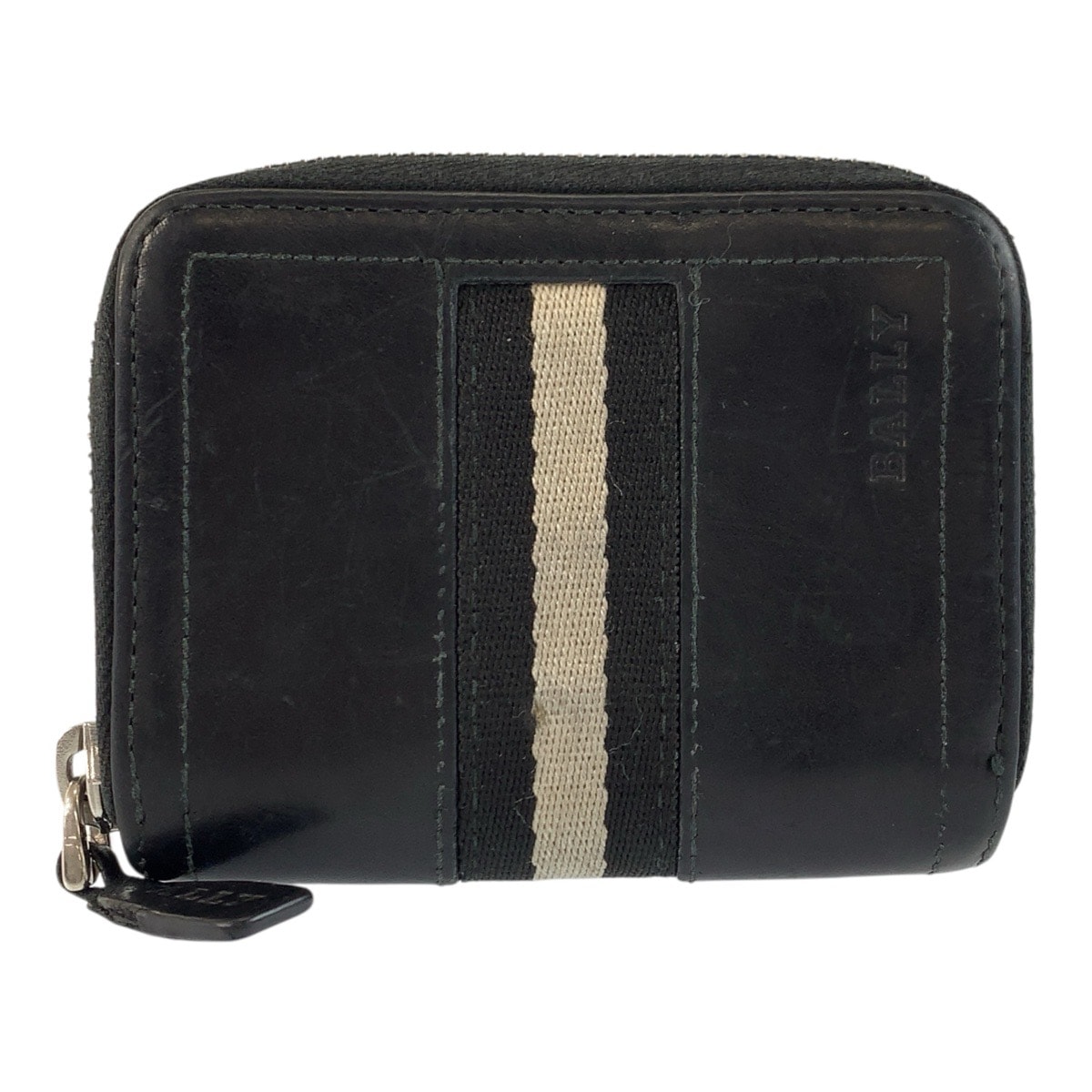 BALLY バリー トレインスポッティング ブラック 黒 レザー コインケース カード入れ 603077 【中古】
