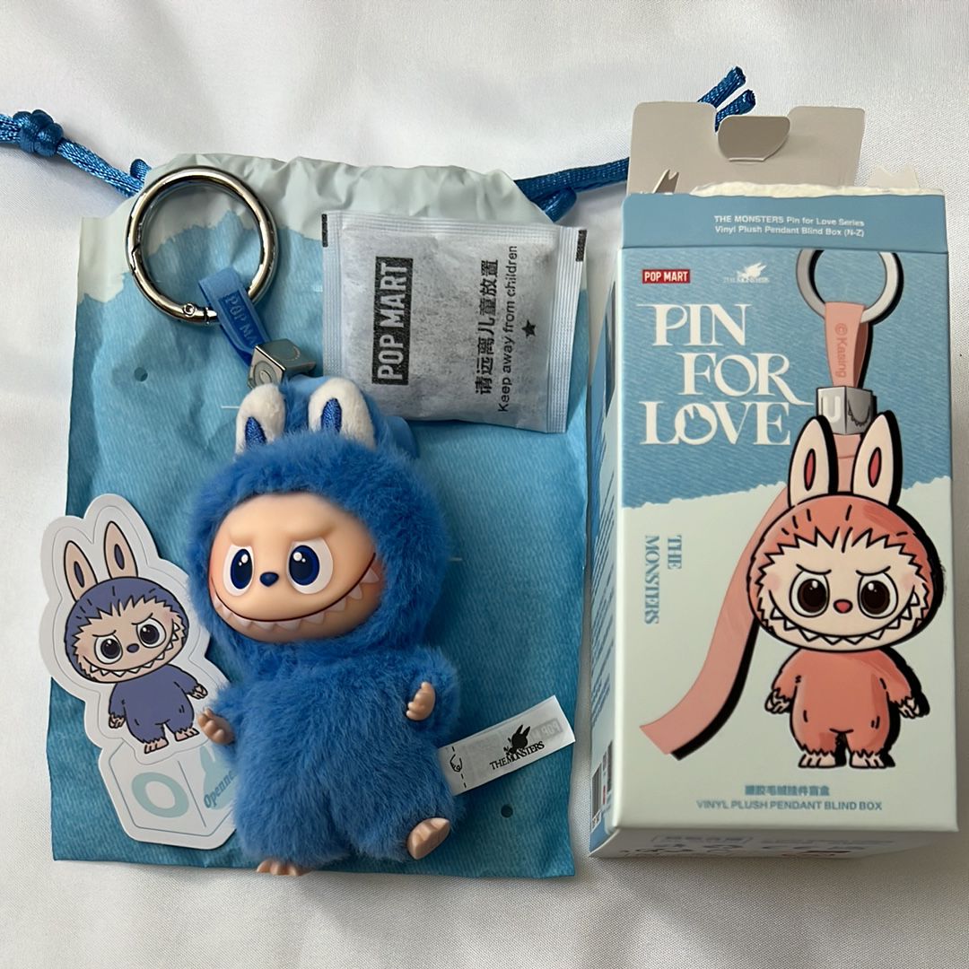 POP MART THE MONSTERS (LABUBU) Pin for Love Series-Vinyl Plush Pendant (N-Z) O