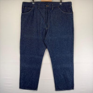 古着 ディッキーズ Dickies デニム パンツ ジッパーフライ IDEALジッパー 5ポケット ストレート W44 L32 ブルー系 メンズ