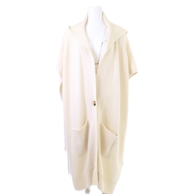 エルメス 【美品/国内正規】カシミヤ フーディ ニット ポンチョ TU