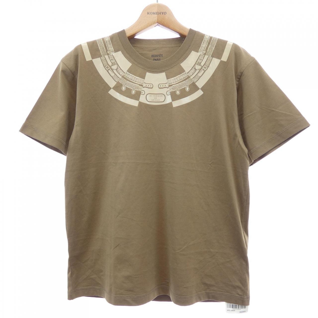 【新品】エルメス プリントTシャツ Tresor de Medor 36 B (目立った傷や汚れなし)】エルメス HERMES カルトゥッシュ LE TRESOR