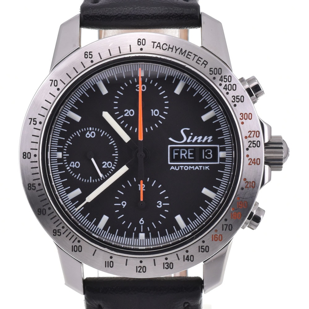 ジン Sinn 303 AUTOBAHN 303 アウトバーン クロノグラフ 自動巻き メンズ 良品 箱・保証書付き N#145489