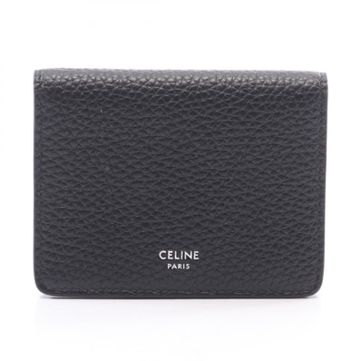 セリーヌ CELINE バイフォールド カードホルダー カードケース アクセサリー レザー メンズ ブラック系 L100J2X9838SI 【新品】