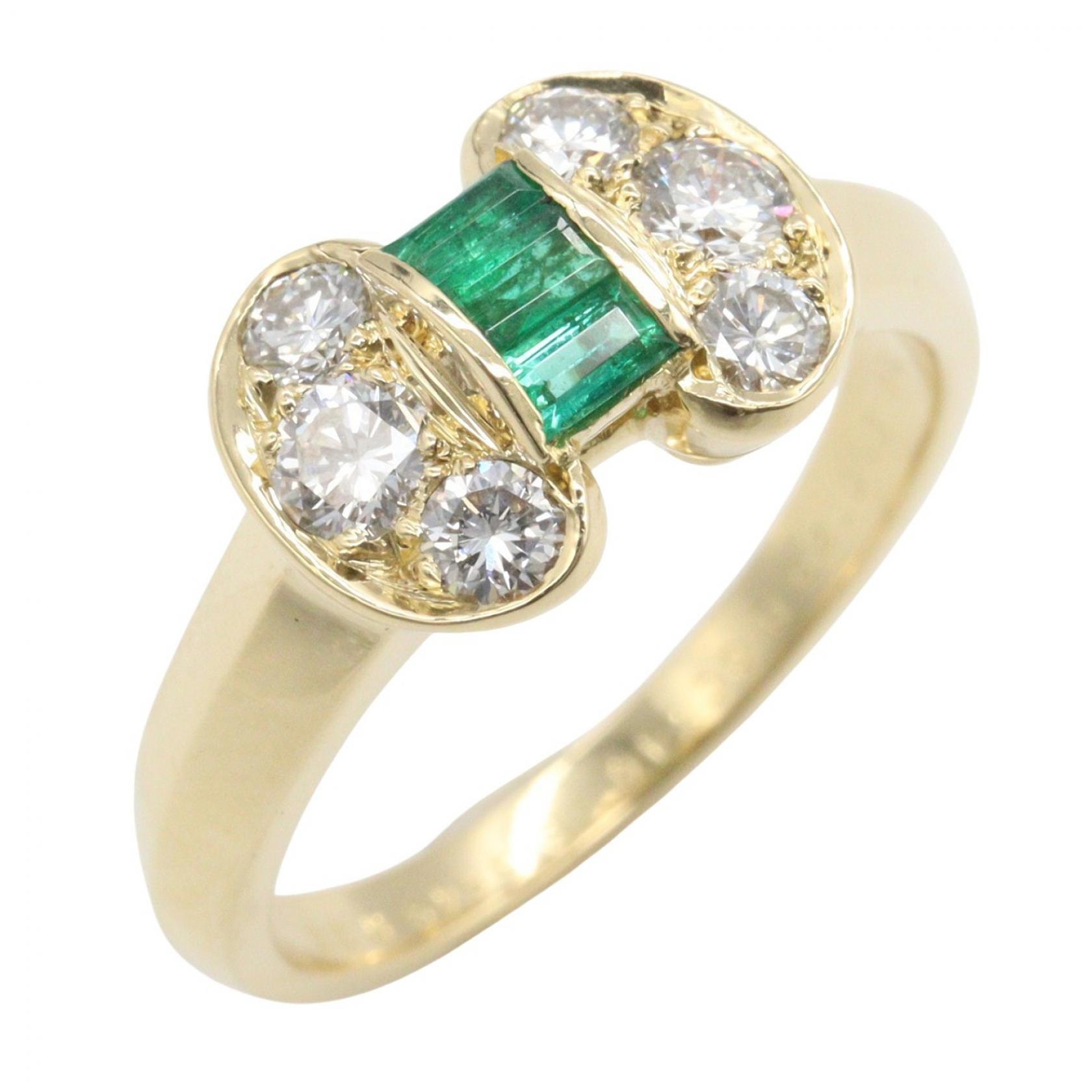ヴァンクリーフ&アーペル Van Cleef & Arpels セレスティン リング エメラルド ダイヤ リング・指輪 ジュエリー K18(イエローゴールド) ダイヤモンド エメラルド レディース ゴールド系 / グリーン系 / クリア系