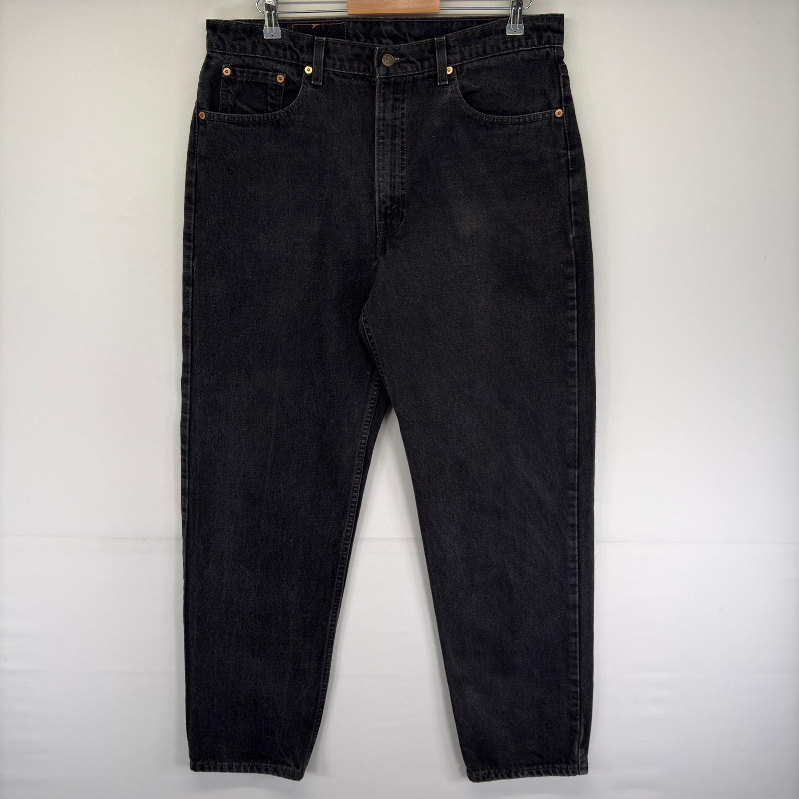 古着 リーバイス Levi's USA製 デニム パンツ 550 大きいサイズ ジーパン 5ポケット テーパード w38 L34  ブラック系 メンズ