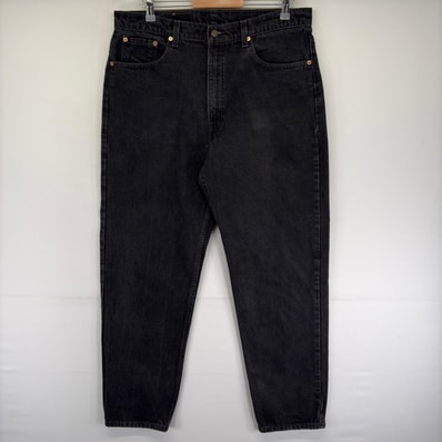 古着 リーバイス Levi's USA製 デニム パンツ 550 大きいサイズ ジーパン 5ポケット テーパード w38 L34 ブラック系 メンズ