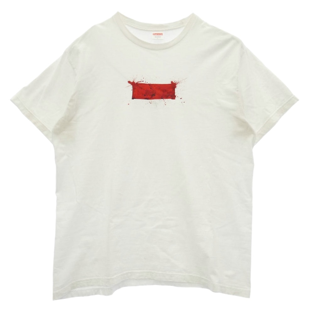 Supreme シュプリーム 22SS Ralph Steadman Box logo ラルフ ステッドマン ボックス ロゴ Tシャツ 半袖 カットソー ホワイト系 L【中古】