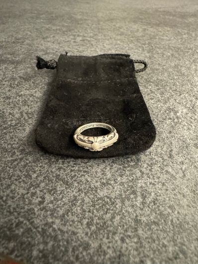 Chrome Hearts Baby Classic Ring W / Floral Cross "Silver"