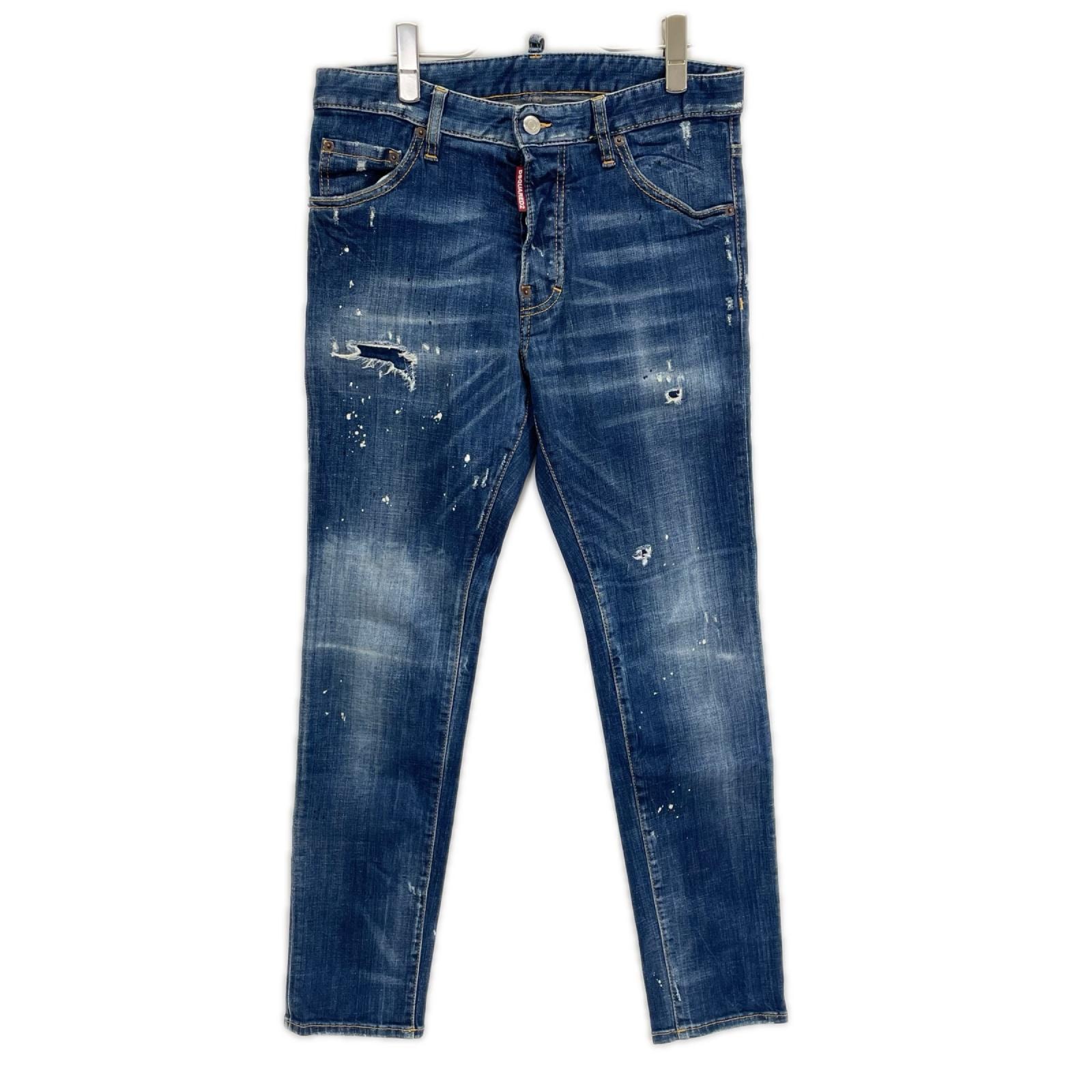 ディースクエアード ブルー ボタンフライ Cool Guy Jeans/ダメージ加工 デニムパンツ 44