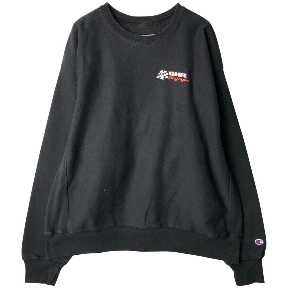 古着 00年代 チャンピオン Champion PREMIUM REVERSE WEAVE プレミアムリバースウィーブ GHR アドバタイジング スウェットシャツ トレーナー メンズXL相当/eaa482755