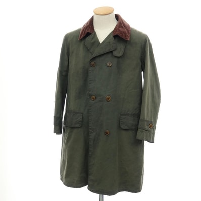 【中古】バブアー Barbour ワックスコットン HAYDON JACKET ヘイドンジャケット ダブルブレストコート オリーブグリーン【サイズ34】【メンズ】