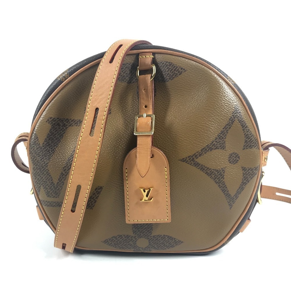ルイヴィトン LOUIS VUITTON ボワットシャポースープル M44604 ジャイアントモノグラム ポシェット 丸型 ラウンド 斜め掛け カバン ショルダーバッグ モノグラムジャイアントキャンバス ブラウン
