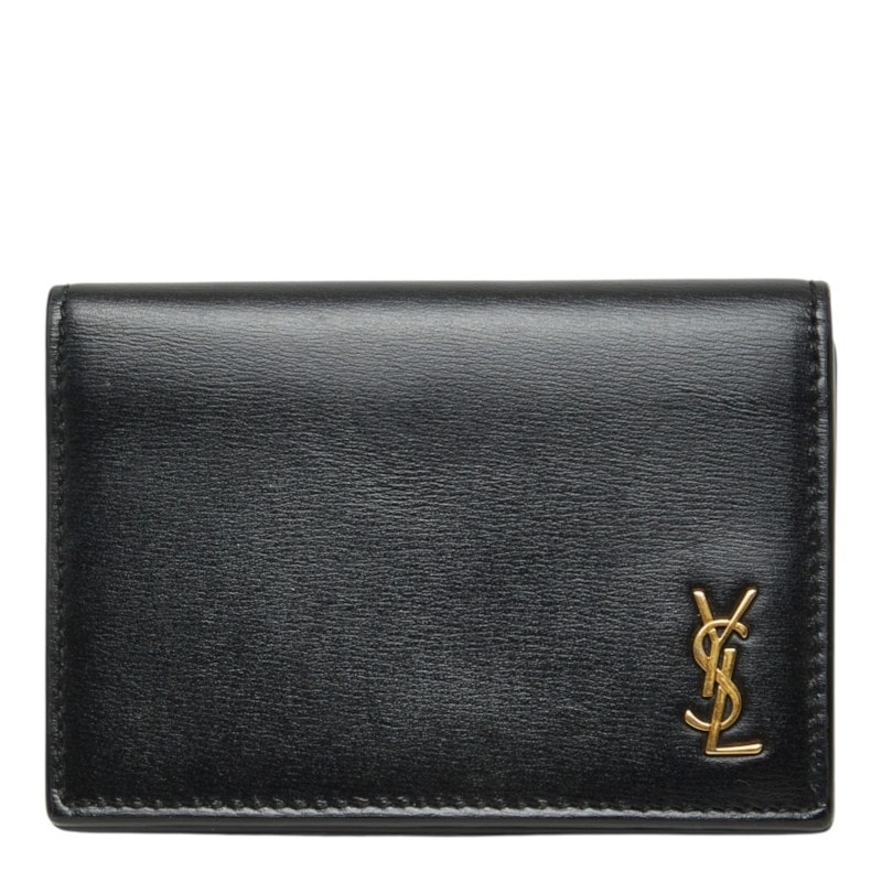 サンローラン タイニーモノグラム カードケース 730077 ブラック レザー レディース SAINT LAURENT 中古
