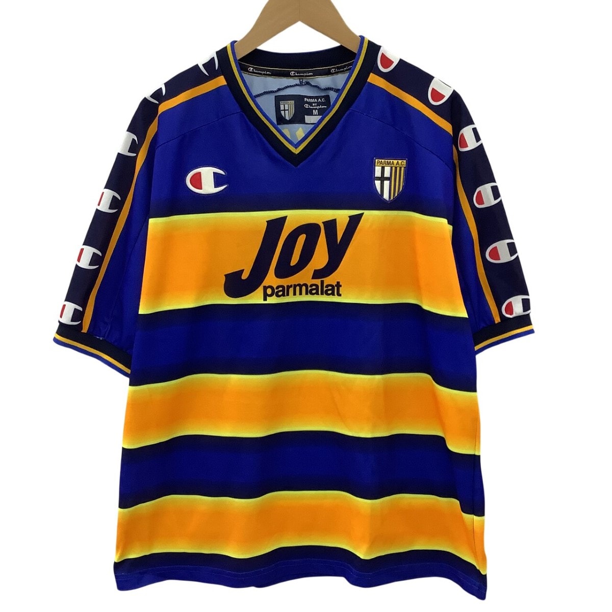 Champion チャンピオン サッカー パルマA.C.の2001-2002シーズンホーム用ユニフォーム 中田英寿 SIZE M