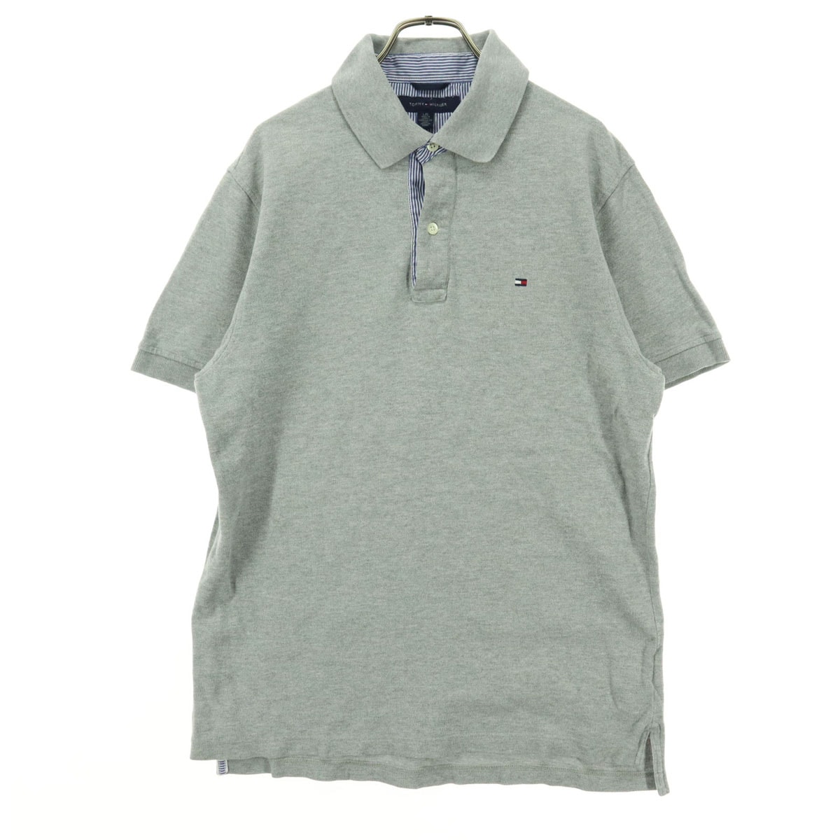 TOMMY HILFIGER トミーヒルフィガー 半袖 ポロシャツ L グレー