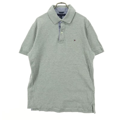 TOMMY HILFIGER トミーヒルフィガー 半袖 ポロシャツ L グレー