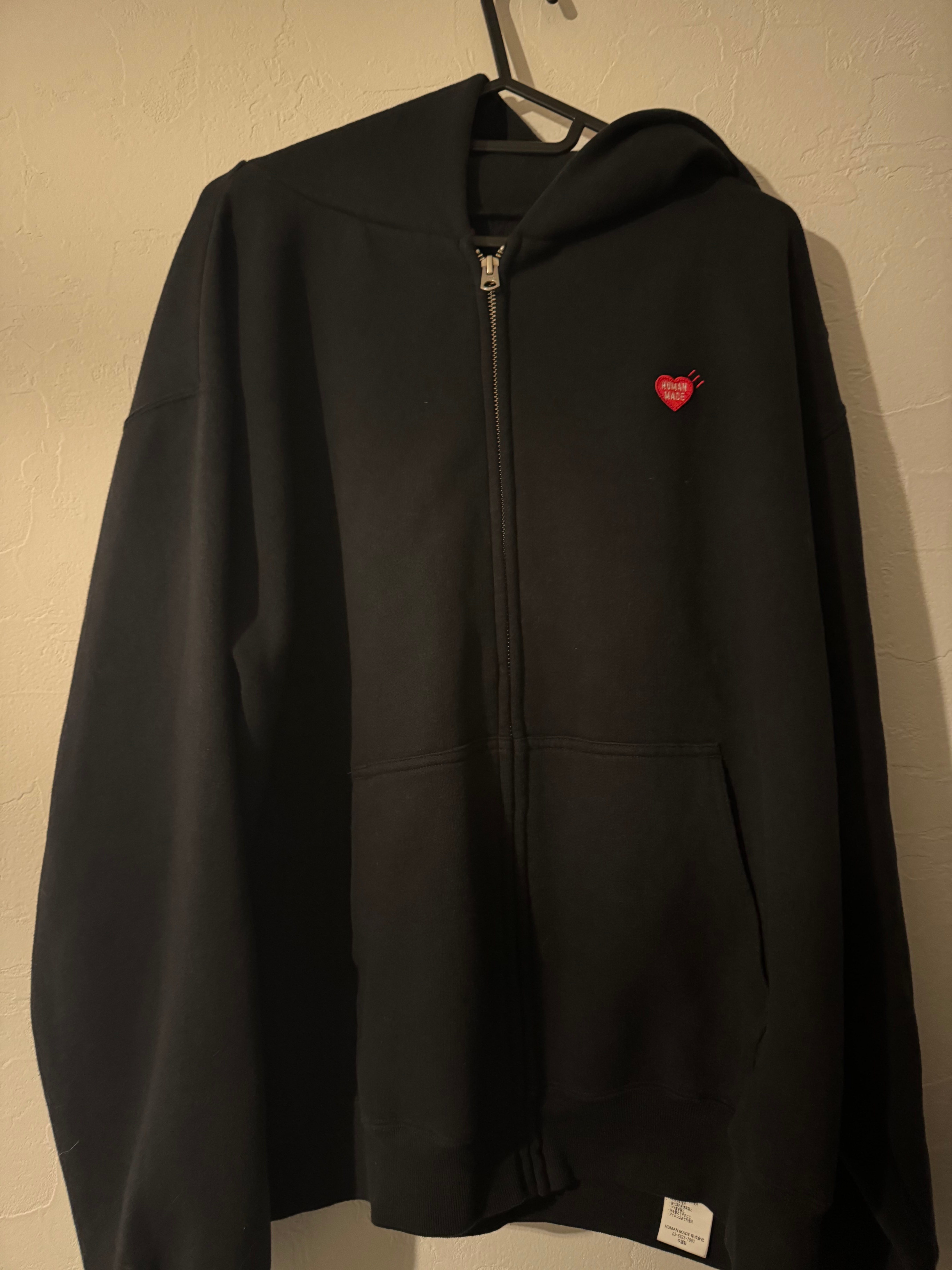 HUMAN MADE Classic Zip-Up Sweat Hoodie "Black"