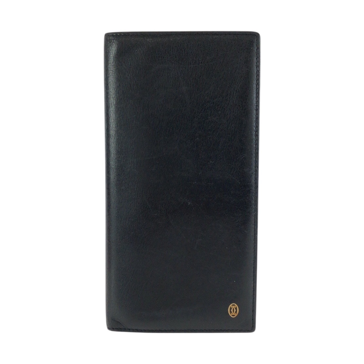 CARTIER カルティエ パシャ ドゥ カルティエ ブラック 黒 ゴールド金具 レザー 長財布 ロングウォレット 602614 【中古】