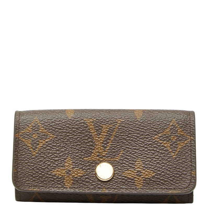 ルイ ヴィトン モノグラム ミュルティクレ4 キーケース M69517 ブラウン PVC レザー レディース LOUIS VUITTON 【中古】