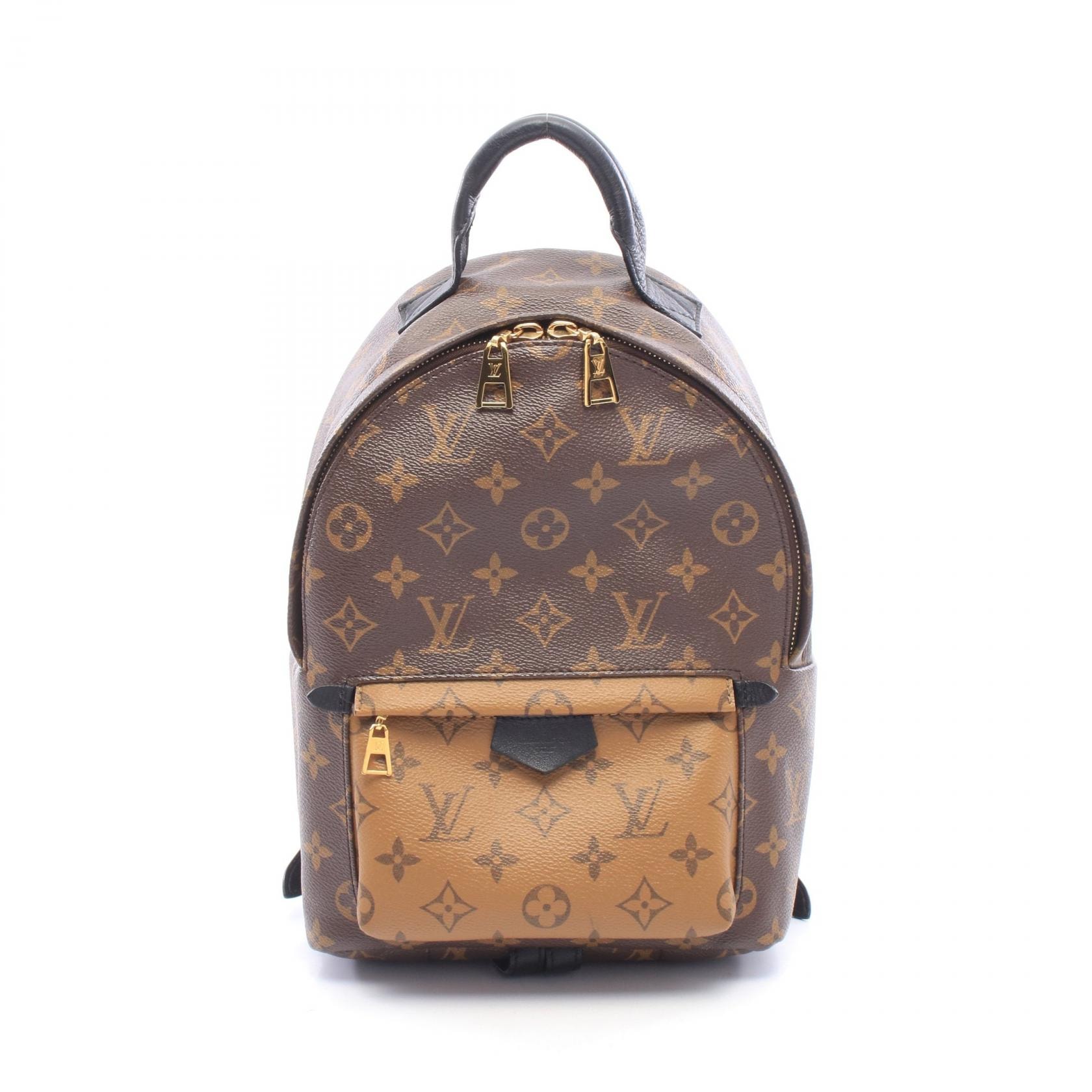 ルイ・ヴィトン LOUIS VUITTON パームスプリングス バックパックPM リュックサック バックパック バッグ PVCコーティングキャンバス レザー モノグラム・リバース ベージュ レディース ブラウン系 / ベージュ系