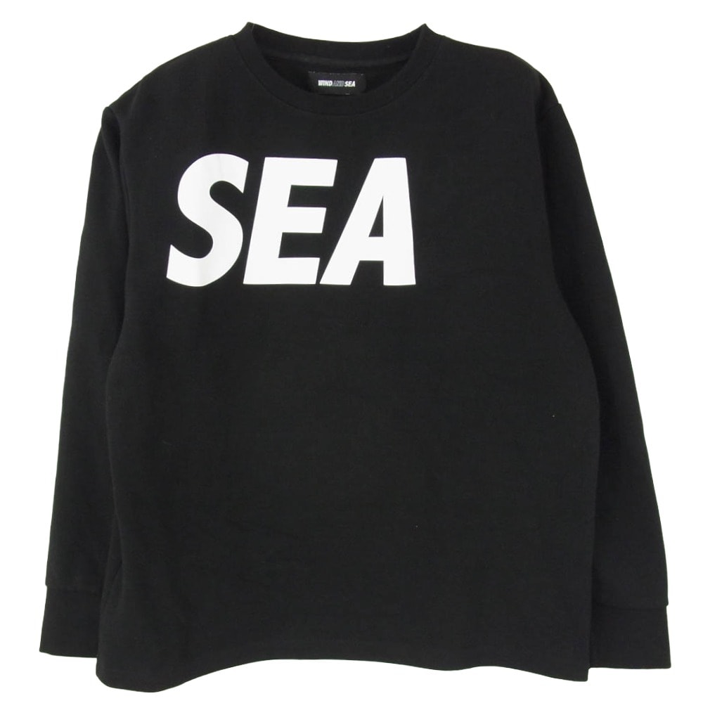 WIND AND SEA ウィンダンシー 26SS WDS-O-TSG-26-Q1-CS-02 Loose Fit Crewneck Sweatshirt ルーズフィット クルーネック 長袖 スウェットシャツ トレーナー ブラック系 M【中古】